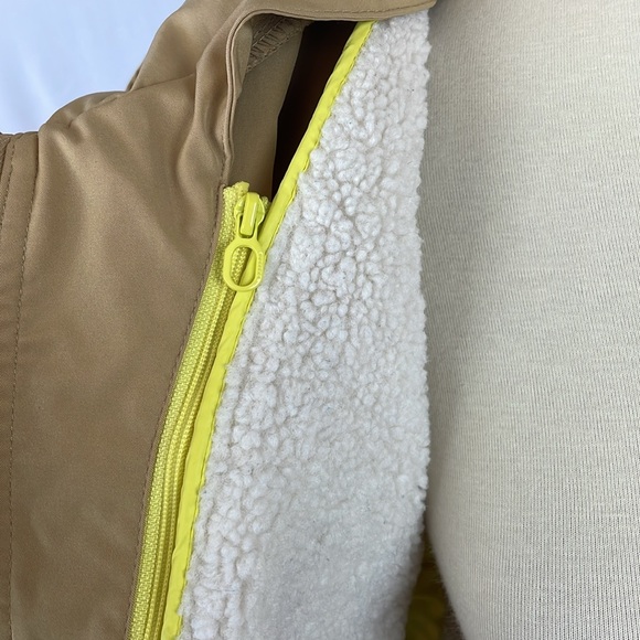 Bershka Lovely Camel Color Lined Coat w/Detachable Hood - Size Large - Picture 5 of 16